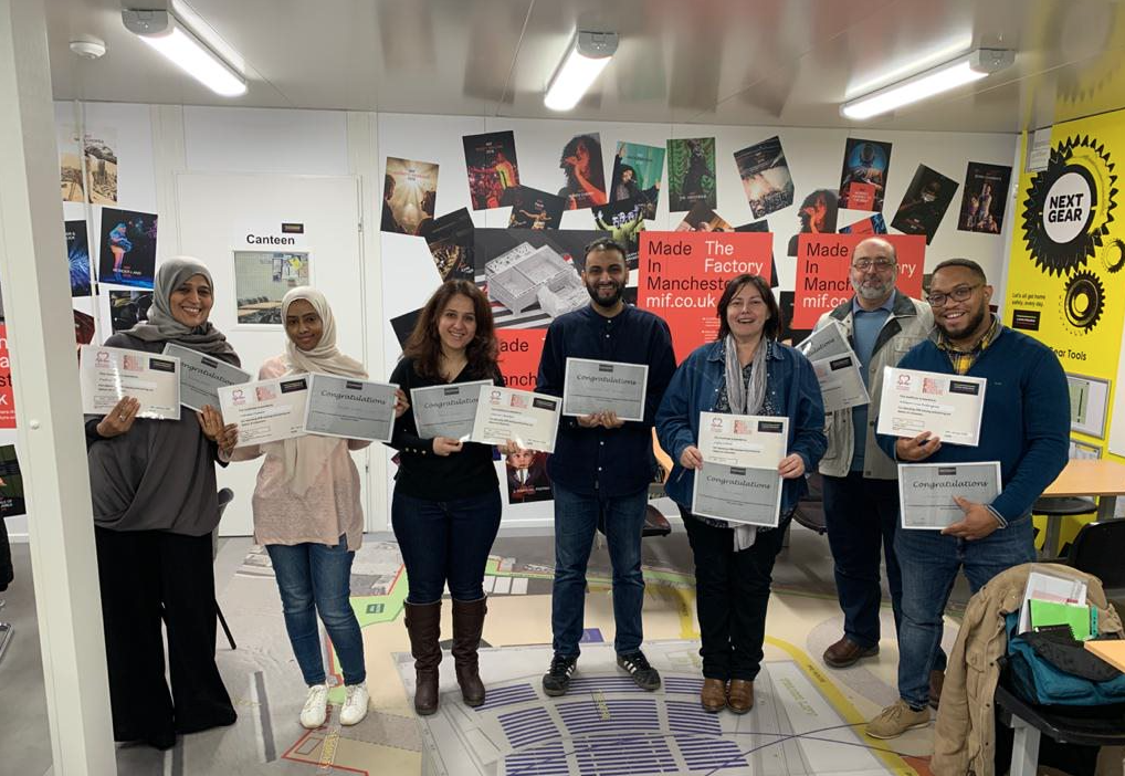 MAES work experience learners with their first aid certificates.