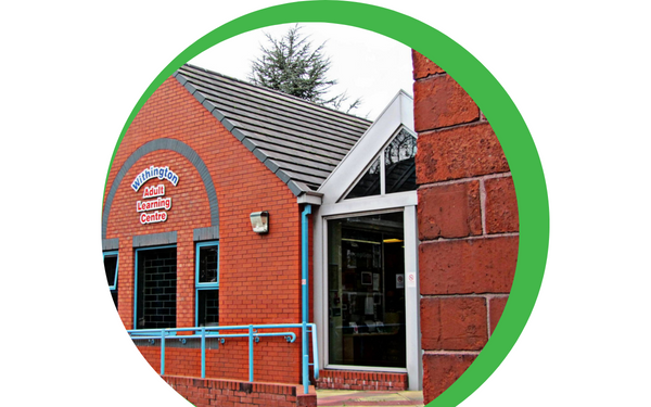 External image of Withington adult learning centre inside green circle
